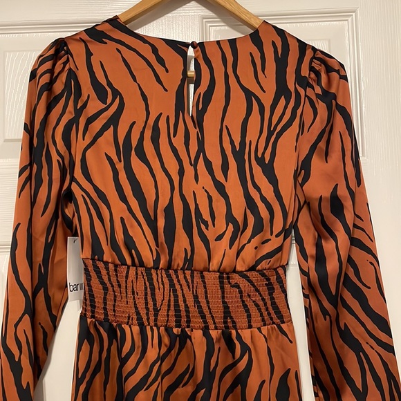 NWT Bar III - Animal Tiger Print Long Sleeve Midi Dress - Size XS - Picture 11 of 13